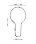 150 Pcs No Fuss Gourd Shaped Shower Curtain Hooks Rustproof Glide Roller Hanging Rings For Bathroom Rod Durable Easy Slide Curtain Buckles For Home Bedroom Living Room