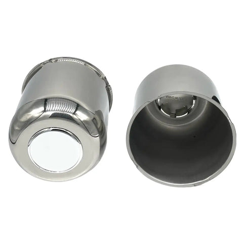 Four Pack 4.25 Inch Center Caps Push Through For Trailer Truck RV Wheel Rims Chrome Stainless Steel Center Bore Anti Rust Waterproof Durable Caps For Heavy Duty Long Lasting Performance