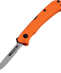 2.5 Inch Replaceable Scalpel Blade Folding Knife For Hunting And Field Dressing, Razor Sharp Precision With Stainless Steel Blade, Solid Orange Handle