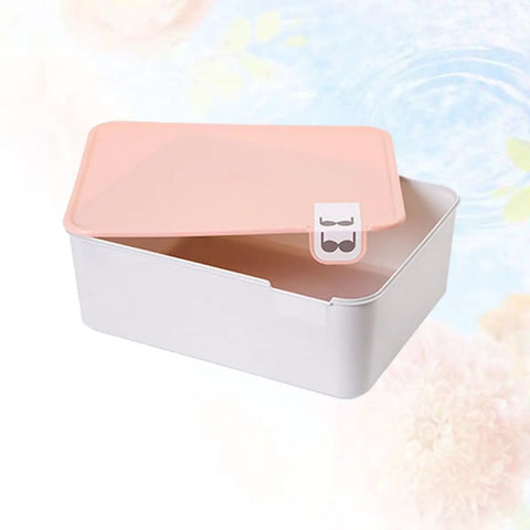 Open Pink Plastic Underwear Storage Box With Marked Lid For Under Bed Closet Drawer Organization Hella Tough Polypropylene Bin