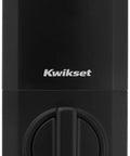 Contemporary SmartCode Touchpad Electronic Deadbolt With SmartKey 9270CNT-514S Matte Black Finish rear view