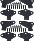 Jeep JK 4 Door Body Door Hinge Set 8 Pieces Black Textured Finish OE-Style Replacement Hinges with mounting hardware