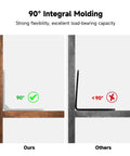 Comparison of 90 degree integral molding brackets, showing 40 Piece L Bracket Set With Screws, Cold Rolled Steel 90 Degree Right Angle Corner Braces