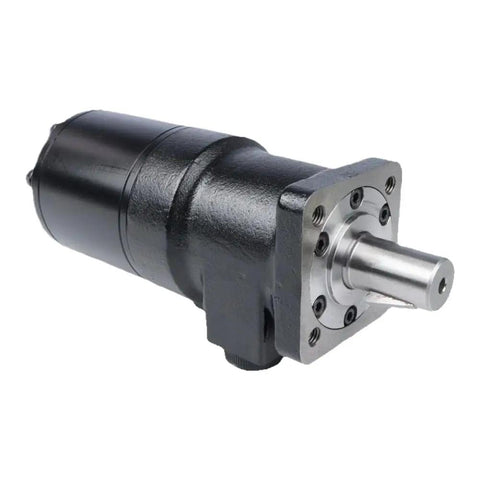 Heavy Duty Hydraulic Motor Replacement For H Series Equipment Part Number 101-1016-009 side view with stainless steel shaft.