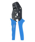 Ratcheting Wire Crimping Tool with High Precision Terminal Crimper, blue ergonomic handles, alloy steel heavy duty build