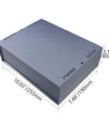 Rock Solid Abs Plastic Junction Box For Electrical Work Tough Gray 10 04 By 7 48 By 3 15 Inch Enclosure Case with dimensions visible.