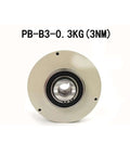 Front view of Ultra Thin Shaftless Magnetic Powder Brake System for 24V electric motors, stable torque 3Nm, durable alloy.