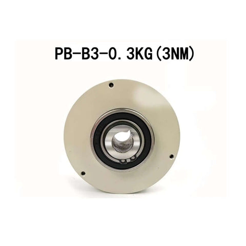 Front view of Ultra Thin Shaftless Magnetic Powder Brake System for 24V electric motors, stable torque 3Nm, durable alloy.