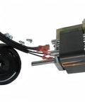 Heavy Duty 65570 Draft Inducer Furnace Blower Motor showing a black fan, metal casing, and wires for easy plug and play installation.
