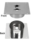 Heavy Duty Diesel Heater Turret Mounting Plate For Air Top 2000 Series And Airtronic D2 D4 stainless steel front and back view