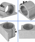 Heavy Duty Cnc Spindle Motor Mount Bracket Locks Down 80Mm And 100Mm Sizes with precision cast aluminum construction, showing detailed design.