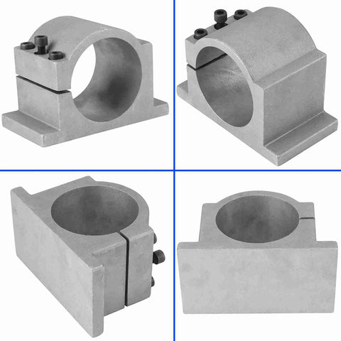 Heavy Duty Cnc Spindle Motor Mount Bracket Locks Down 80Mm And 100Mm Sizes with precision cast aluminum construction, showing detailed design.