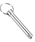 Heavy Duty Industrial Locking Pins Carbon Steel Fast Release Ball Detent Set with pull ring for easy use.