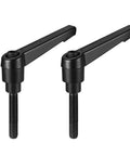 Built Tough M6 Adjustable Clamping Lever Knobs Quick Turn Handle Set Black Oxide Carbon Steel 2 Pack for custom builds