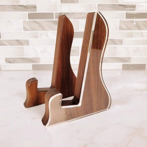 Premium Acrylic Router Template Set For Standing Cutting Boards, Hella Tough Charcuterie Stencil displayed on a marble surface.