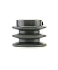 Double Groove Pulley 2.55 Inch Outer Diameter With 1 Inch Fixed Bore For A And AX 3L And 4L V Belts Cast Iron Construction Durable Belt Drive Pulley
