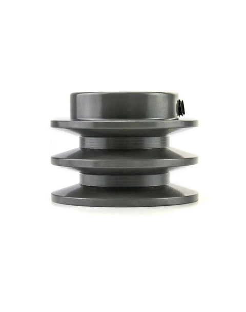 Double Groove Pulley 2.55 Inch Outer Diameter With 1 Inch Fixed Bore For A And AX 3L And 4L V Belts Cast Iron Construction Durable Belt Drive Pulley
