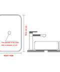 Bathroom Sink Bathroom Vessel Sink Gold Plated Rectangle Countertop Sink Ceramic Vessel Sink Basin dimensions diagram