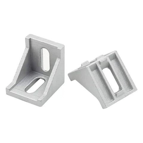 Inside Corner Bracket Gusset for 4040 Aluminum Extrusion with 8mm Slot, 20 Pcs Pack shown in close-up view