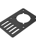 Beefy NEMA23 Stepper Motor Mount Plate For CNC And 3D Printers, Aluminum Flat Bracket With Adjustable Slots, black aluminum plate