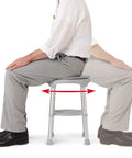 Built To Last Durable Aluminum Round Swivel Shower Stool With Slip Resistant Feet Height Adjustable From 13.75 To 20.5 Inches Gray Seat