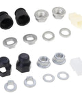 Two Set E Bike Hub Motor Axle Lock Nut Kit With Washer Spacer And Cover For M12 And M14 Shafts 12 And 14mm parts displayed