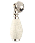 Six Piece Cream Crackle Ceramic Cabinet Knobs Set For Drawers And Dressers, 0.75 Inch Diameter, retro vibe design