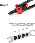 Must Have Rivet Nut Tool Kit For Sheet Metal Pros! Heavy Duty Steel Gun With Ergonomic Grip Handles, Includes 10 Assorted Rivets And Nut Inserts. 