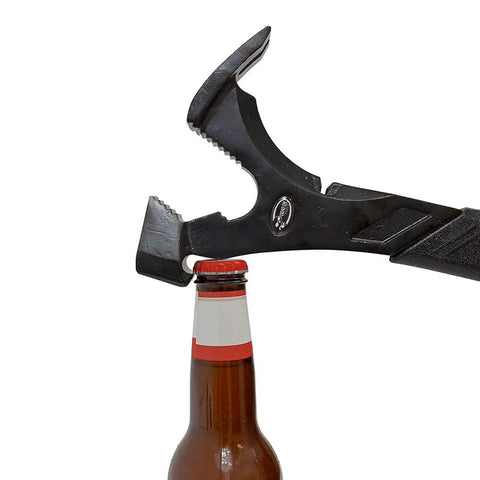 18 Inch Annihilator Utility and Wrecking Bar for Demolition and Concrete Forms shown opening a bottle cap