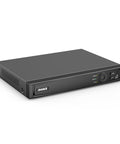 Black ANNKE NVR box for 12MP 8 Channel PoE NVR Security System With H265 Plus Motion Detection, expandable setup.