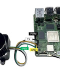 Next Gen Lidar Sensor Kit for Robots and Drones, 25 Meter Range and 360 Degree Scanning connected to a development board.