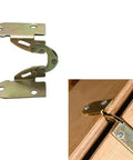 Two Piece Furniture Folding Hinges Set for 18mm thick panels, zinc-plated, 180 degrees fold, ideal for cabinets and closets