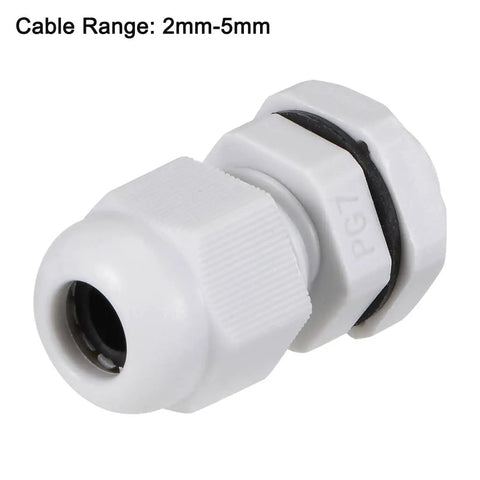 PG7 Cable Gland 2mm To 5mm Waterproof Nylon Joint With Locknut