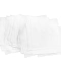 Premium Polyfiber Lint Free Wipers 200 Pack Heavy Duty Clean Room Rags for dust cleaning, showing loose white wipes.