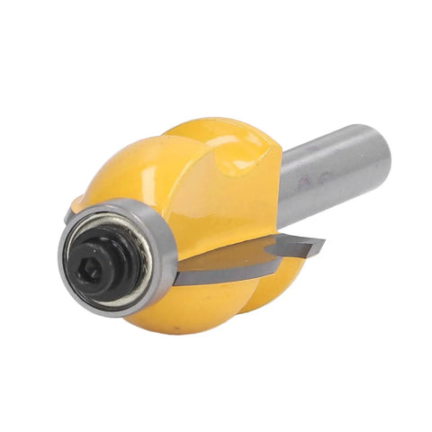 Versatile 2 Inch Shank Architectural Router Bit With Heat Resistant Coating For Cutting Hardwood Softwood Plywood On Woodworking Milling Projects, close-up view of cutter head.