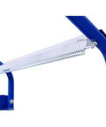 Close-up of Mobile 18 Inch Multi Roll Masking Paper Machine's flexible top with blue frame and metal spring for auto body use