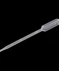 ULAB sterile transfer pipette, clear LDPE plastic, side view with long graduated shaft.