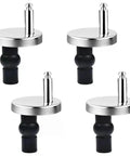 Two Pack Toilet Seat Hinges With Top Fix Mounts Replacement Release Screws durable stainless steel, visible in image.