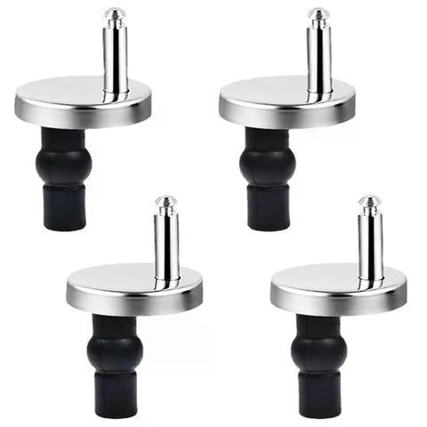 Two Pack Top Fix Toilet Seat Hinges Replacement Mountings With Quick Release Screws for Easy DIY Bathroom Upgrade display