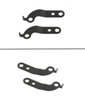 Black brackets from 2.5 Inch Front Leveling Kit With Track Bar Bracket For Ford F250 F350 F450 4WD 2011 2020 Lifts Front End To Clear Up To 35 Inch Tires, CNC Machined Heavy Duty Alloy.