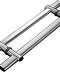 Adjustable Hole Distance Office Glass Door Handle For Push Pull Doors, Barn Doors, And Bathroom Doors, Durable Stainless Steel 50cm silver handle set