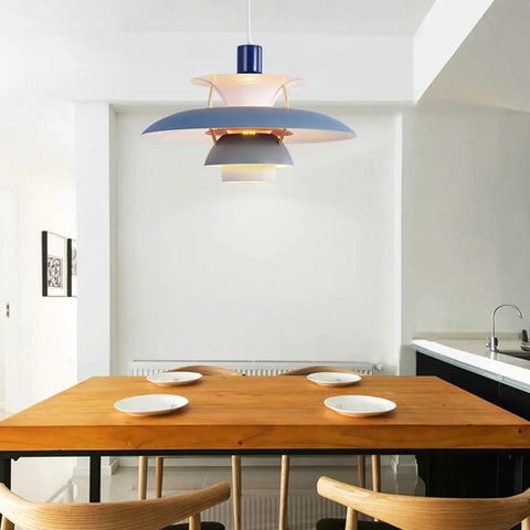 UFO Style Pendant Light Dope Modern Minimalist Ceiling Fixture Aluminum Chandelier For Dining Room Living Room Kitchen And Restaurants Adjustable Height Easy Install Sleek Contemporary Lighting over dining table