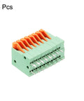8 Pin KF141V PCB Spring Terminal Block Connector 2.54mm Pitch, 150V 2A, for PCB boards and electronics, pack of 5