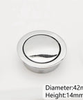 Hidden Door Handle Set Recessed Metal Pulls For Cabinets And Drawers, Invisible Round Wardrobe Shoe Pulls, Diameter 42mm, Color G