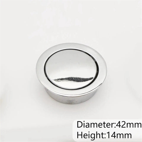 Hidden Door Handle Set Recessed Metal Pulls For Cabinets And Drawers, Invisible Round Wardrobe Shoe Pulls, Diameter 42mm, Color G