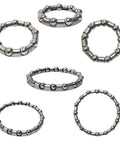 Five Sets Of Nine Sizes Bike Ball Bearing Headset Retainers Kit For Mountain And Road Bikes Cranks Caged Wheels Silver