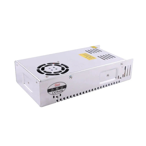 Top Shelf Heavy Duty 350W Single Output Switching Power Supply AC DC Converter for 12V 24V, metal case with cooling fan.