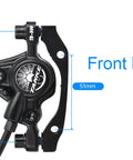 Rad Hydraulic Disc Brake Upgrade For Mountain Bikes Right Front 800mm Line Two Piston Caliper ISO PM Adapter detailed view of front brake caliper