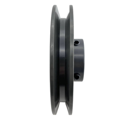 Three Quarter Inch Bore V Belt Pulley Cast Iron Motor Pulley 4.45 Inch Outside Diameter 1 Groove Fits A AX 3L 4L Belts Beefy Built Tough Machined Sheave With Rust Resistant Finish For Smooth Quiet Power Transfer