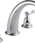 Two-Handle Widespread Roman Tub Faucet Trim Kit For Deck-Mount Chrome Finish, Valve Not Included, Fits 3-Hole 8-16 Inch Configs
